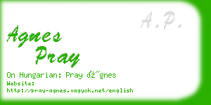 agnes pray business card